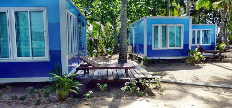Beach Bungalows under the trees